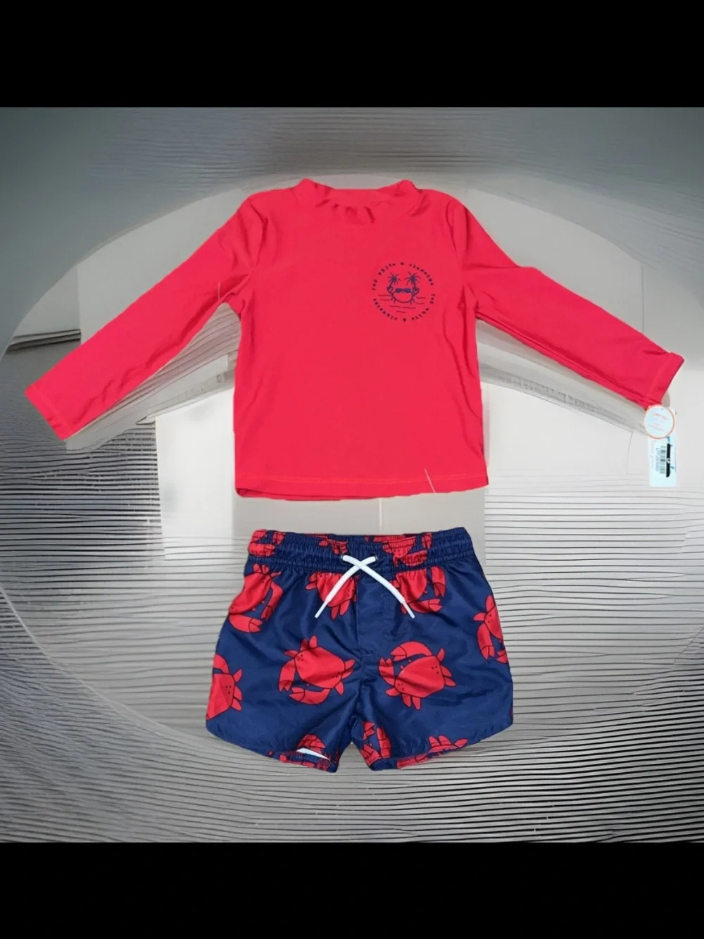 Carter's Toddler' 2pc Lobster With Rash Guard & Pineapple UV 50 Protection
